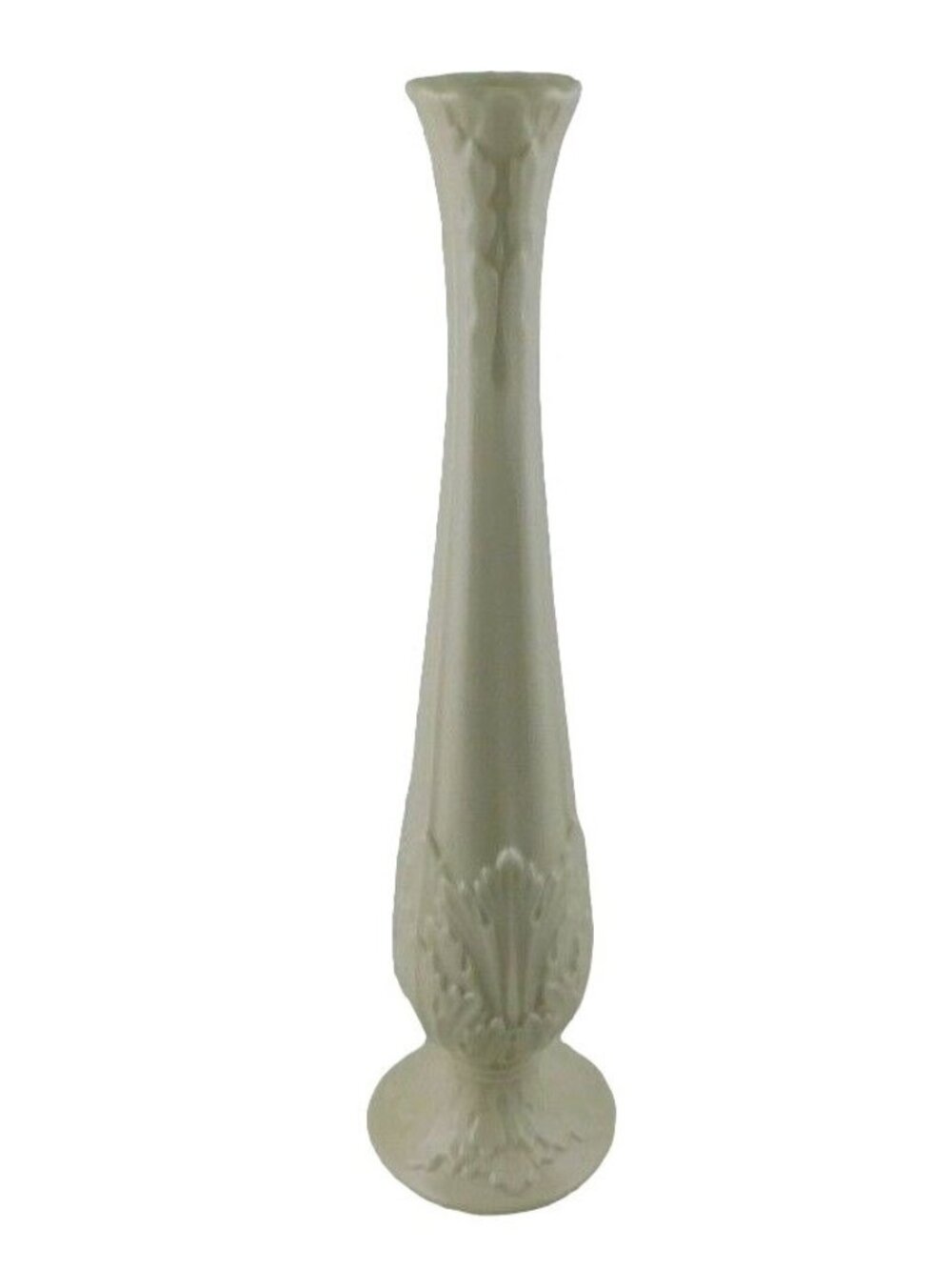 10 5/8" Lenox Florentine Collection Bud Vase Leaf Embossed USA bone china